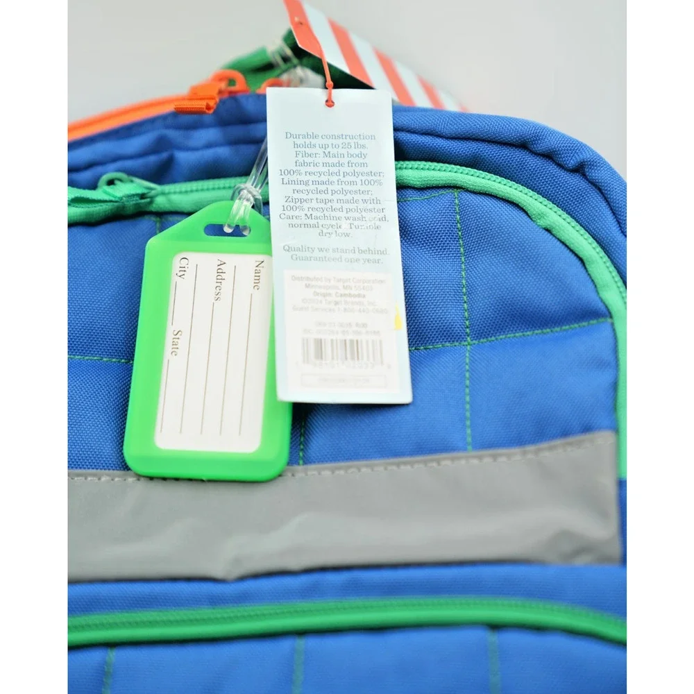 Cat & Jack Blue Backpack + Pizza Lunchbox Back-to-School Supply Bundle